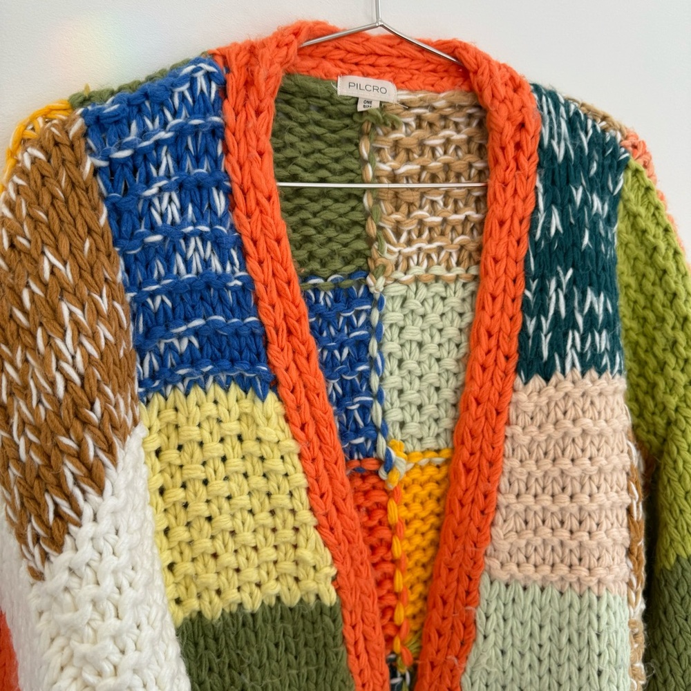 Pilcro Multicolor Patchwork Sweater - Picture 3 of 6